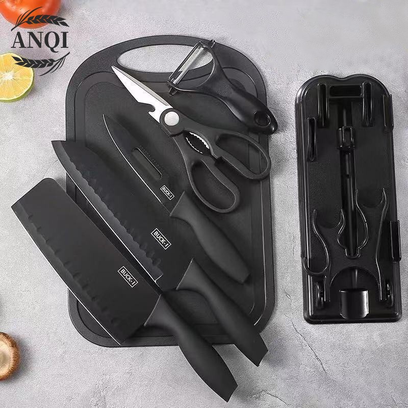 PISAU SET 7 IN 1 TALENAN / KITCHEN KNIFE SET / Pisau Dapur Set Potong Daging Dan Buah / VS-1820