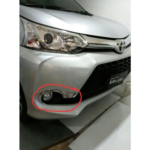 list foglamp ring garnish foglam grand avanza veloz chrome ORIGINAL satu set