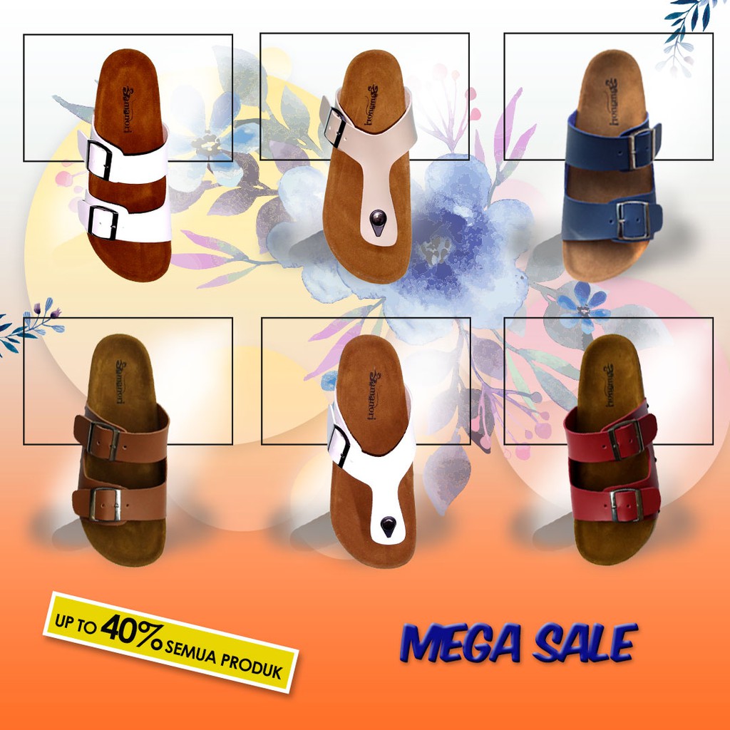  Sandal  Wanita  Kasual BIG SIZE Sendal Perempuan Casual 