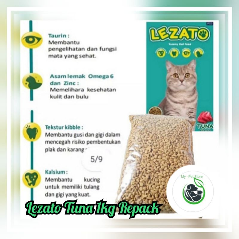 Makanan Kucing Lezato Tuna 1kg - Makanan Kucing Murah Lezato Tuna