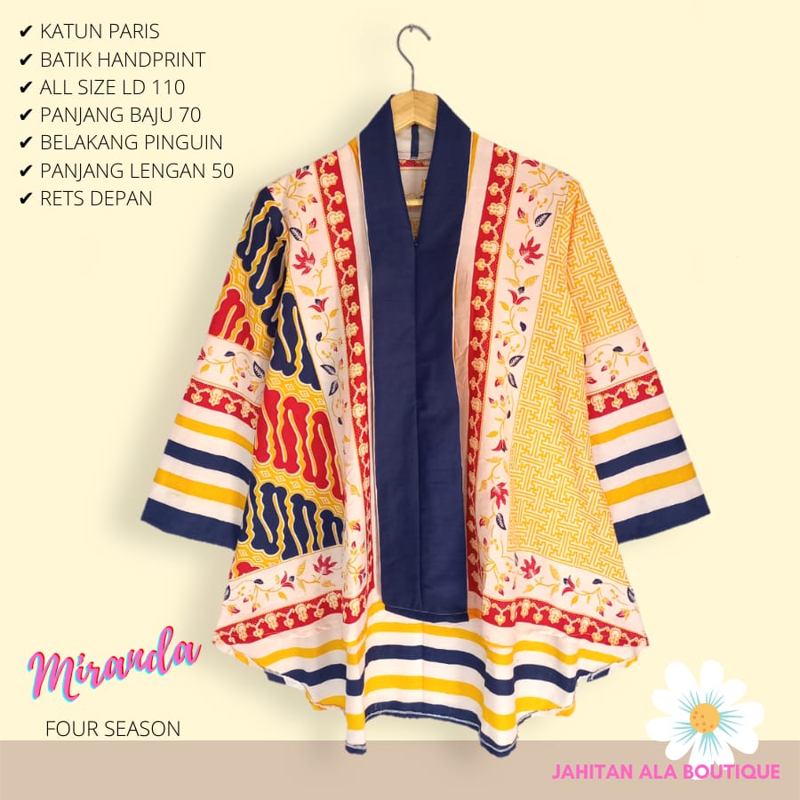 blus miranda batik solo atasan kerjs