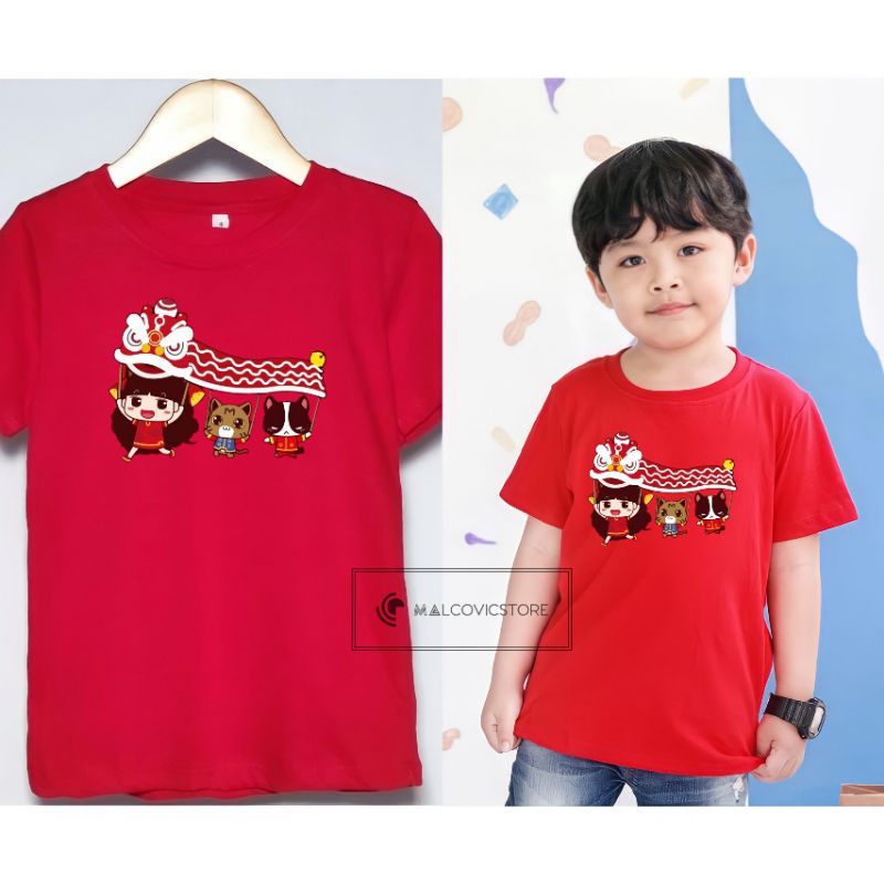 Kaos Anak Imlek 2022 Unisex Untuk Laki-laki Dan Perempuan/Baju Tahun Baru Imlek 2022 Macan Untuk Ana
