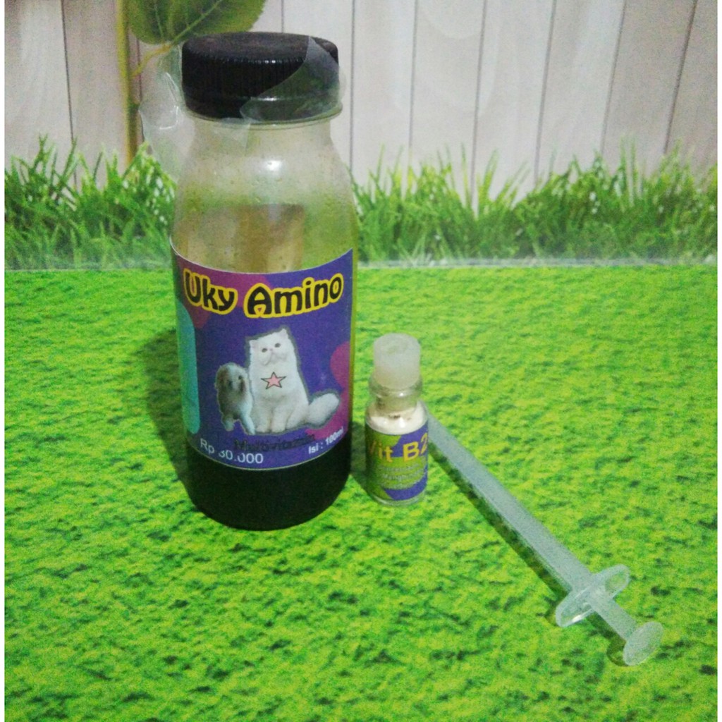 B2 Paket vitamin uky amino bulu rontok kucing 100ml