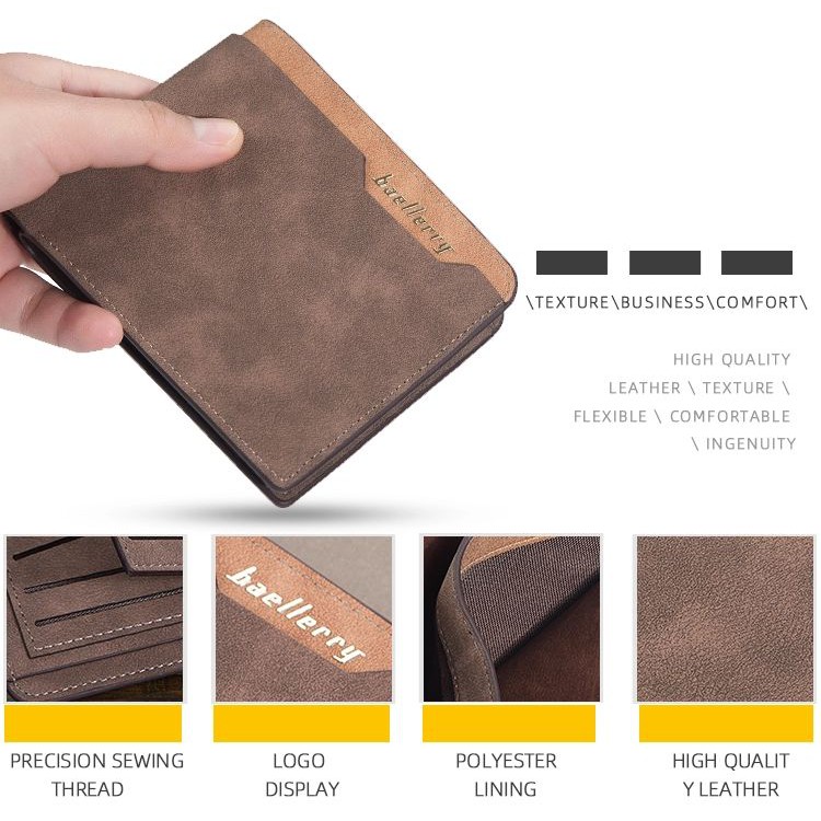 BAELLERRY DR034 Dompet Pria Bahan Kulit PU Leather Premium WATCHKITE WKOS