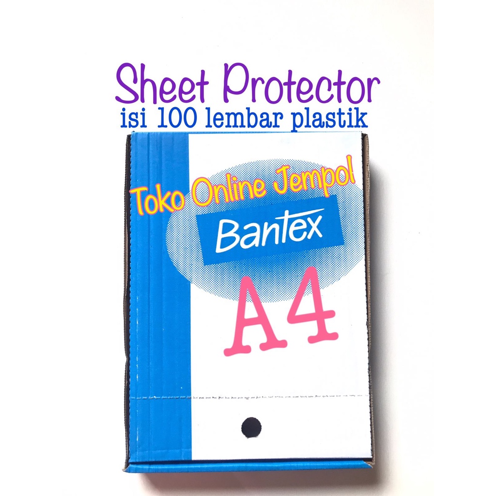 

isi 100 A4 Sheet Protector BANTEX Plastik Pelindung Dokumen ATK2702BX