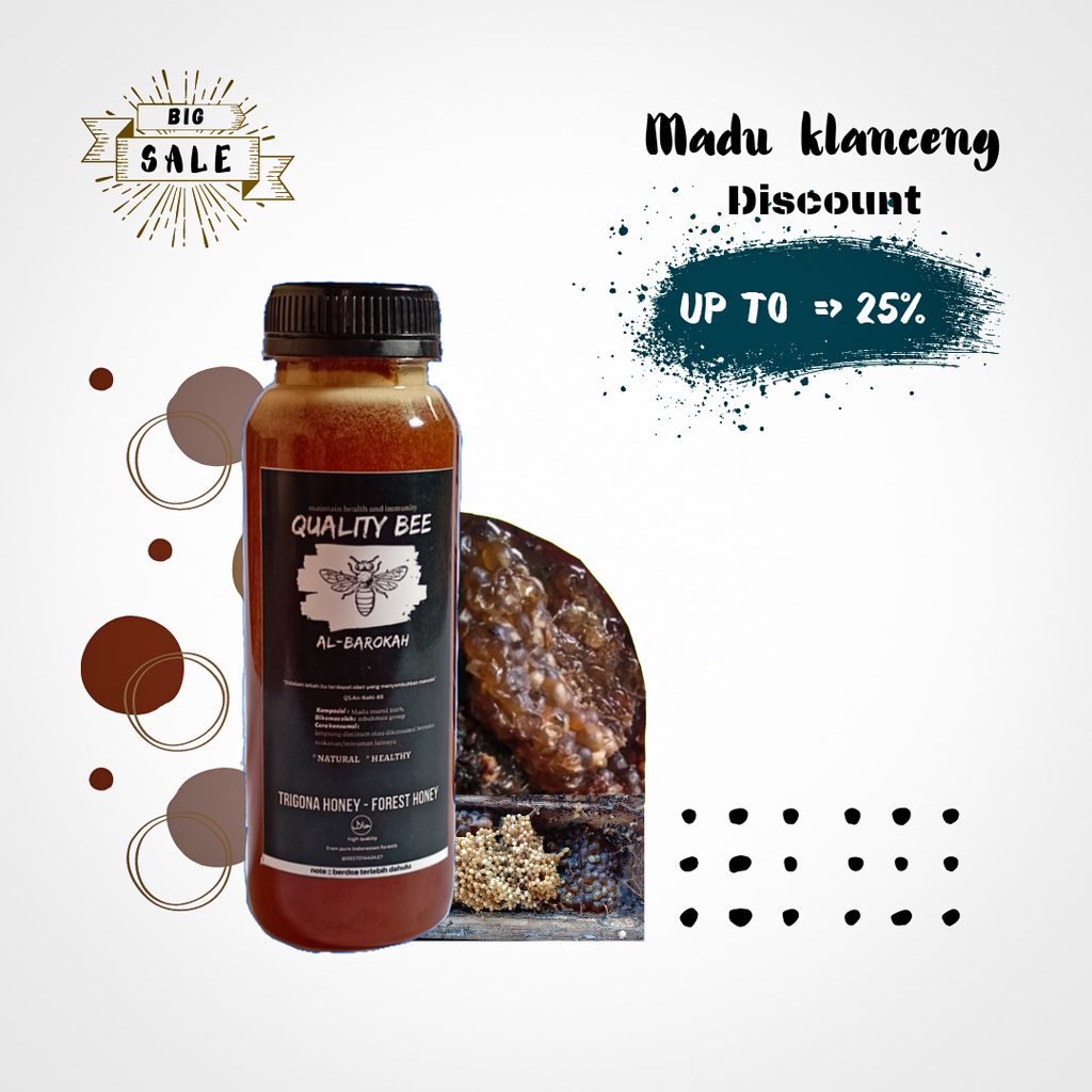 

[health] MADU KLANCENG "lebah trigona kelutut" 250ml premium "asam manis