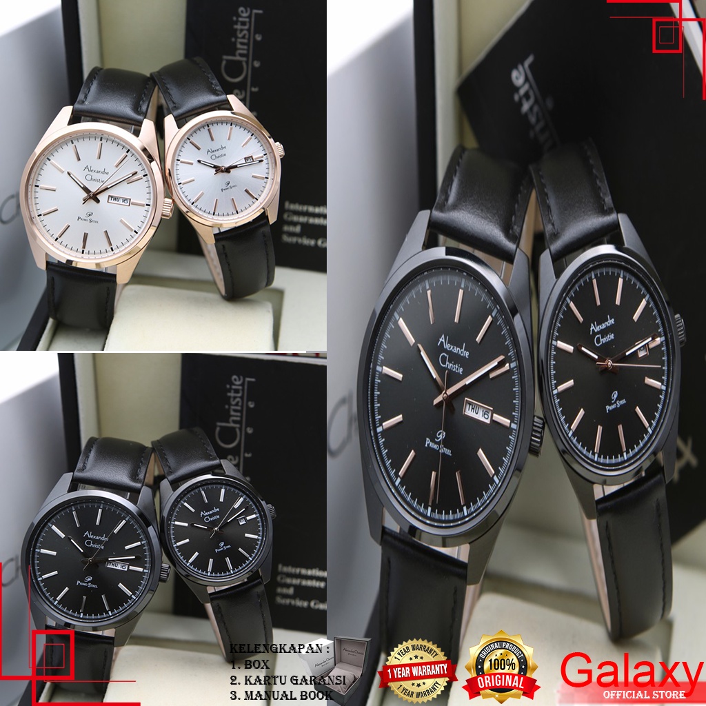 ALEXANDRE CHRISTIE COUPLE JAM TANGAN PASANGAN ORIGINAL JAM TANGAN ALEXANDRE CHRISTIE COUPLE JAM ALEX