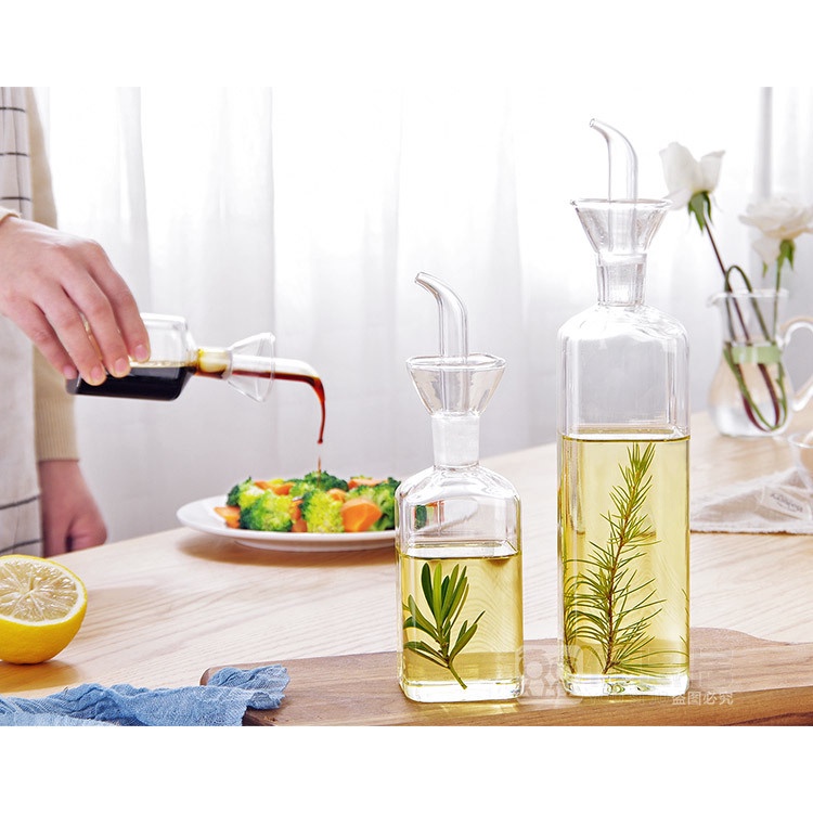 Tempat Minyak Bumbu EASYCOOK Botol Minyak Olive Oil Borosilicate Glass Botol Minyak Kaca Borosilikat Tinggi Botol Minyak Tahan Bocor Rumah Tangga Botol Minyak Kedelai Dapur Botol Pencampur Cuka Glass Olive Oil Bottle Transparent Vinegar Bottle Dispenser