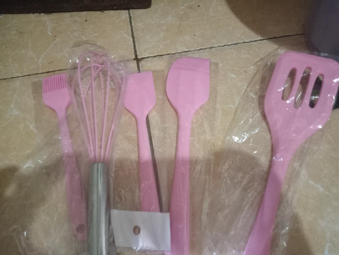 Peralatan Masak Serbaguna Sutil Spatula Set 5pcs Kitchen Cooking Tool Telfon Silicone