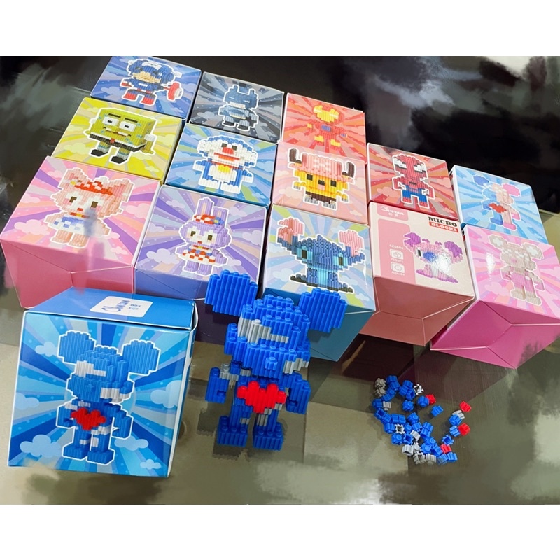 【WZ008】Nano Block lego sailor moon pokemon monster tea cup stellalou friends Series Mainan Balok Susun DIY Bricks Mini HC