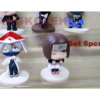 ✲ Figure Naruto 1 set isi 10 pcs/Topper Cake KUE NARUTO - Naruto isi 10 ♪