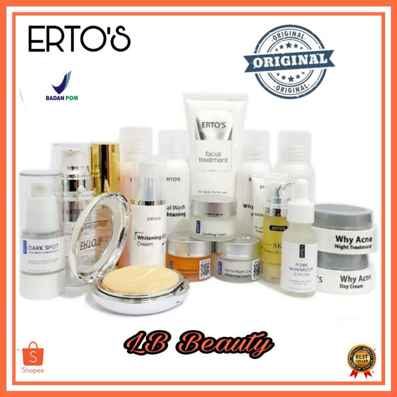 [ORIGINAL] ERTOS BEAUTY CARE PAKET ERTOS LENGKAP | PERAWATAN WAJAH | ERTO'S SKINCARE KOSMETIK WAJAH