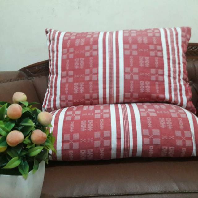 SARUNG GULING ISI KAPUK RANDU DAMES UK.30X90 CM BAHAN KATUN KULIT GULING TIDUR URUNG GULING MURAH