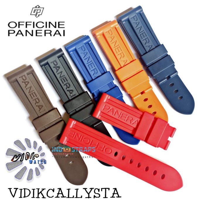 Tali Jam Tangan Panerai Strap Silicone Rubber 24mm Premium 24 MM