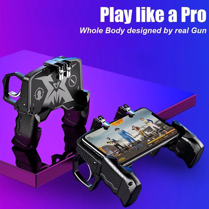 2In1 Game Pad Controller PUBG ML FF - Gamepad Android Shooter Pub g Gaming Joystick Sarung Jempol