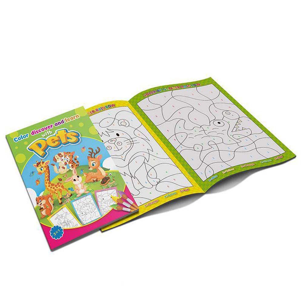 Mxbeauty Kid Buku Mewarnai Montessori Hewan Warna-Warni Mainan Anak Belajar Lukisan Edukasi Bayi Painting Latihan