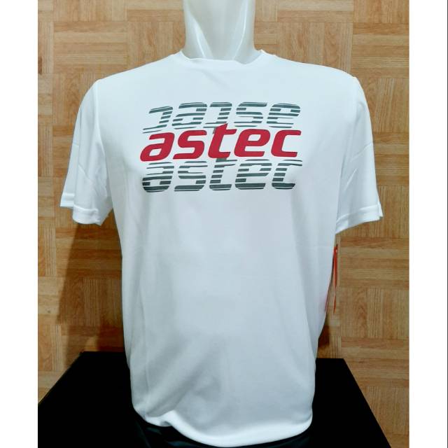 Kaos Astec Original / Baju / Sport / Badminton / Bulutangkis / White / Putih / Murah
