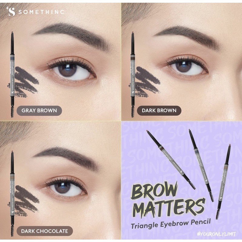 ★ BB ★ SOMETHINC BROW MATTERS Retractable Triangle Eyebrow - Pensil Alis Tip Segitiga