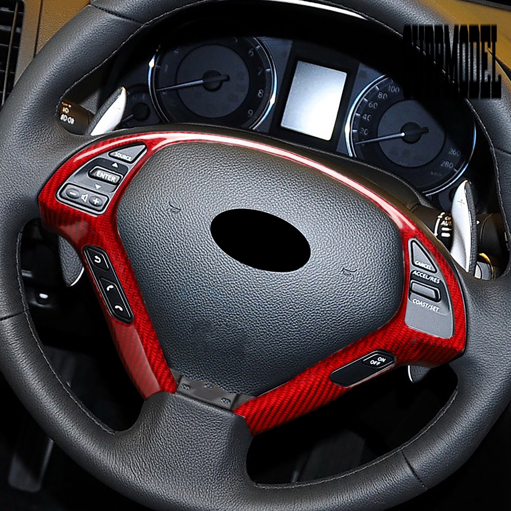 Cover Setir Mobil Universal Bahan Carbon Fiber Anti Gores Untuk Infiniti G25 G37 Q40 2012-2015