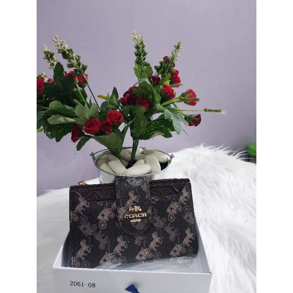 Dompet Coach Lipat Wanita premium Import/Dompet coach & box