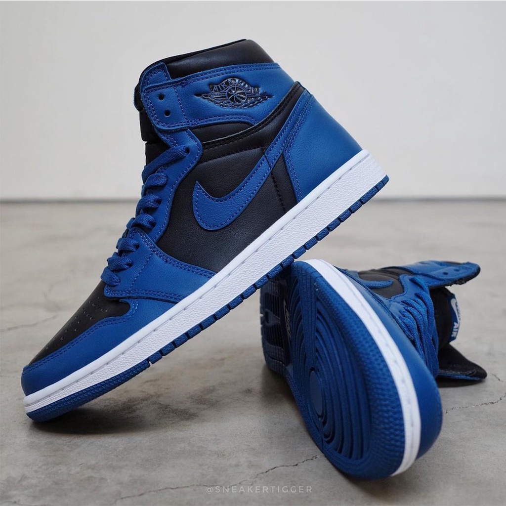 Sepatu Nike Air Jordan 1 High OG Dark Marina Blue Black Biru Hitam Premium