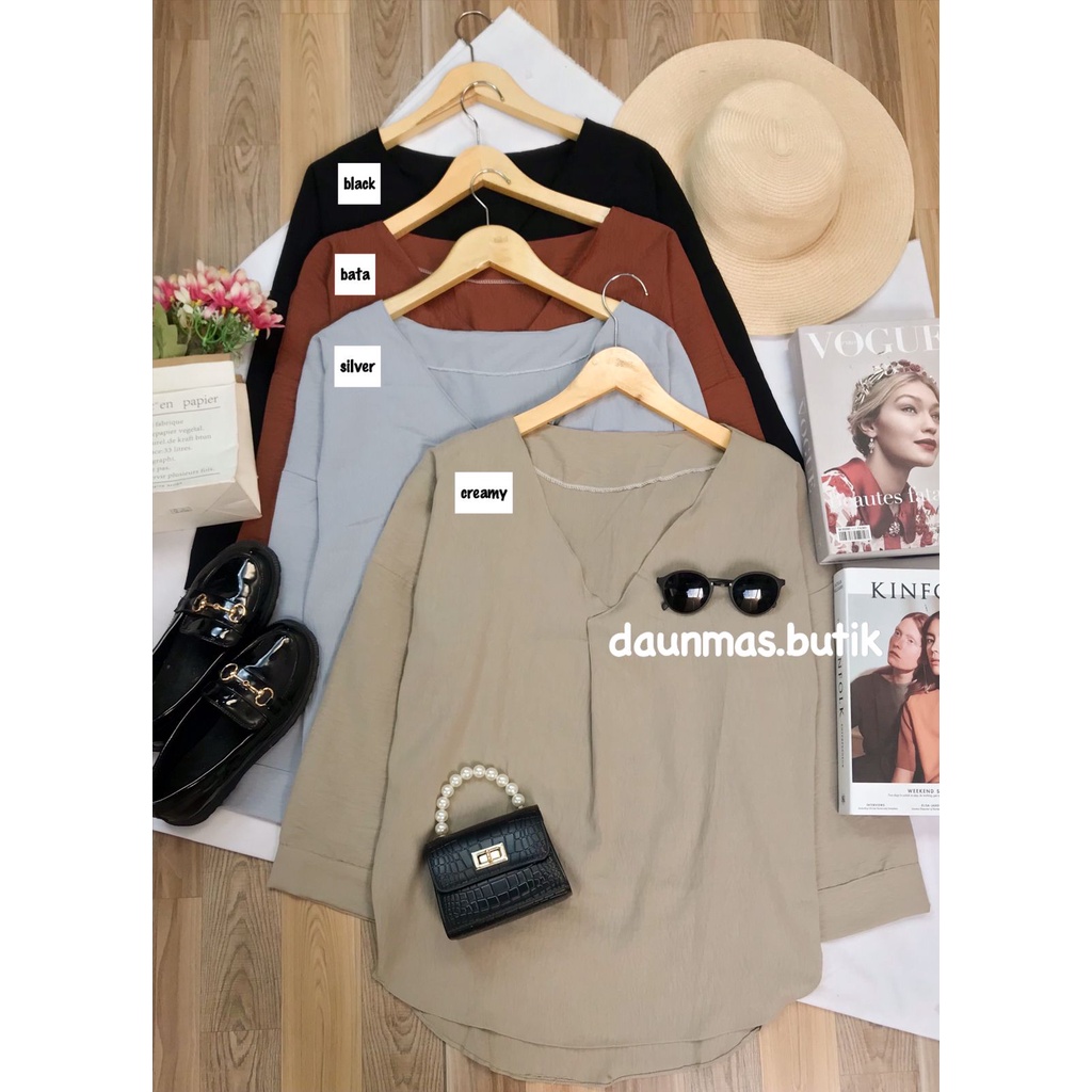 1KG MUAT 5PCS | AYA OVERSIZE BLOUSE ATASAN AIRFLOW CRINKLE PREMIUM HITS OOTD SELEBGRAM FASHION GROSIR WANITA TERMURAH