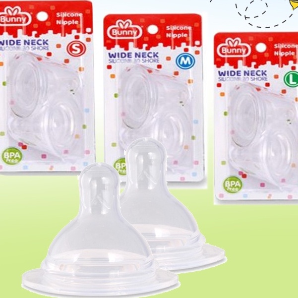 ❣️Rakkistore99❣️Lusty Bunny ADN-5701 Wide Neck Silicone Nipple 2 Pcs