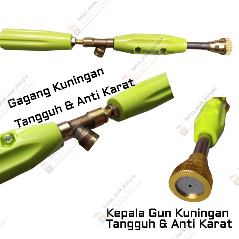 Paket Mesin 340psi &amp; Gun &amp; Nepel Dinamo Sprayer Water Pump DC Berkualitas