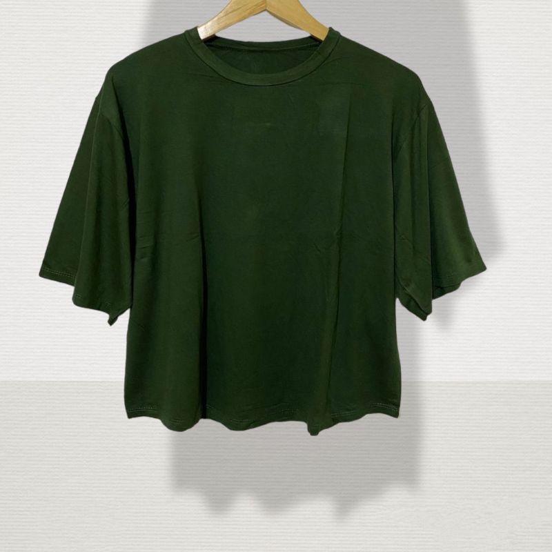 ATASAN KAOS BATWING CROP / ATASAN WANITA CROP TOP OVERSIZE