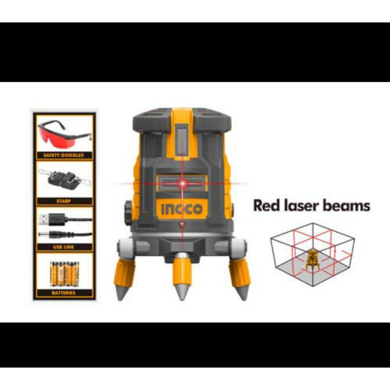 Self-Leveling Laser (Red 5-Line) INGCO HLL306505 Digital Level Leveler