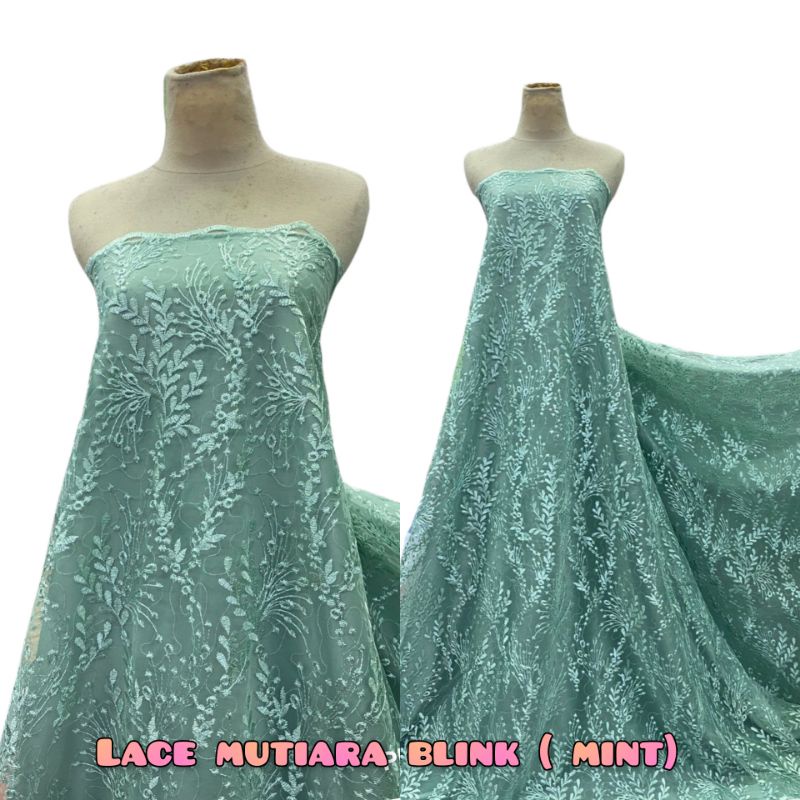 Tile payet mutiara. Bahan kebaya blouse, tulle mutiara murah ( per setengah meter)