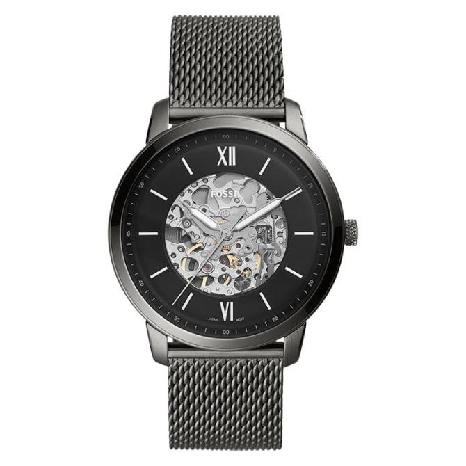 Jam Tangan Pria Fossil Neutra ME3185 Automatic Men Skeleton Dial Blac Termurah