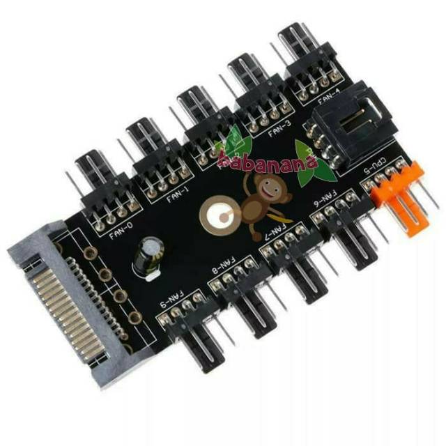 Splitter 1 to 10 PWM Fan Converter PC Sata casing