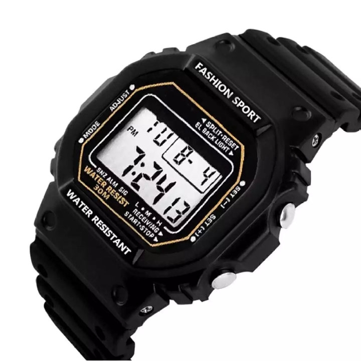 JAM TANGAN SPORT DIGITAL PROTECTION BLACK EDITION