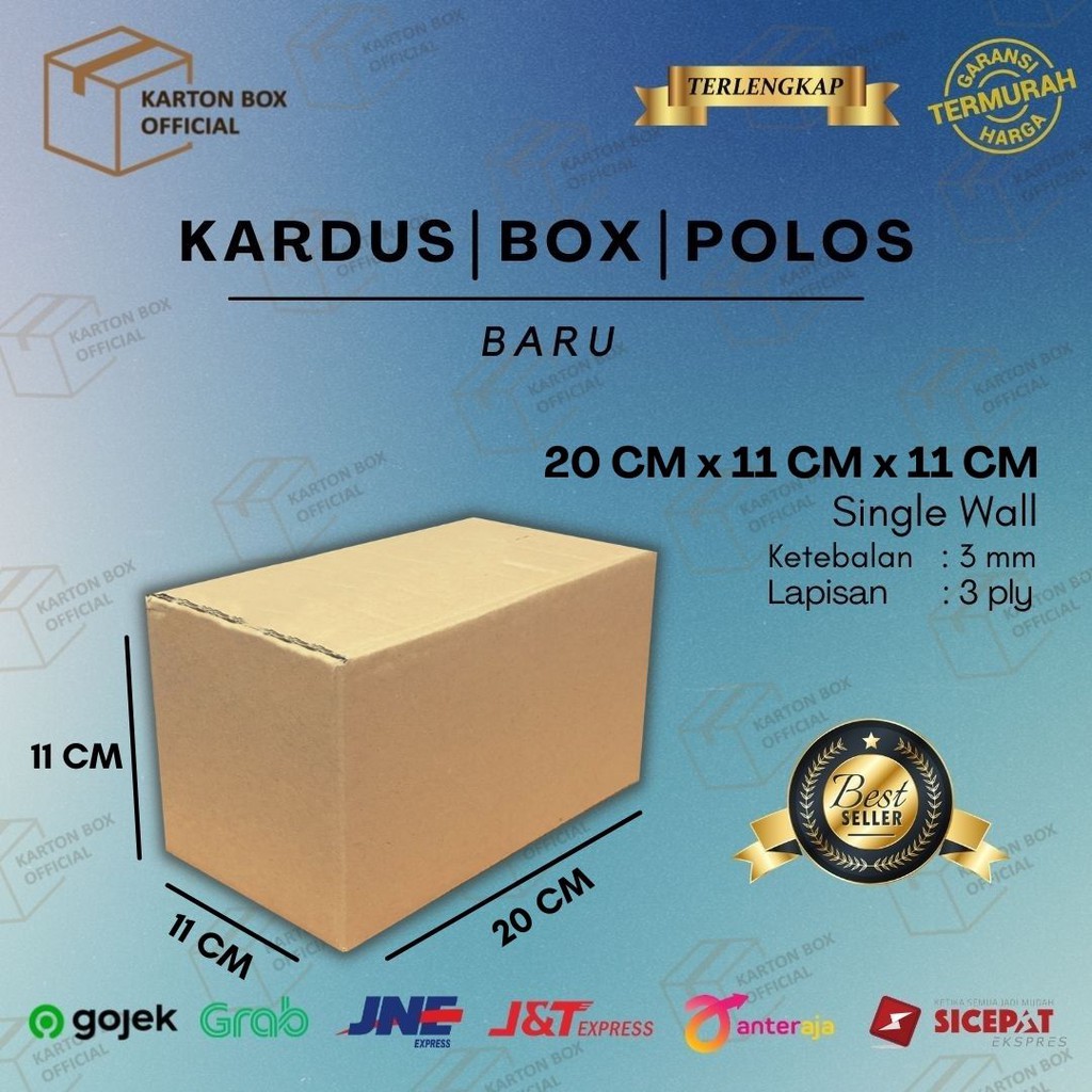 

Kardus Karton Box 20x11x11 CM Dus Packing Hampers Polos