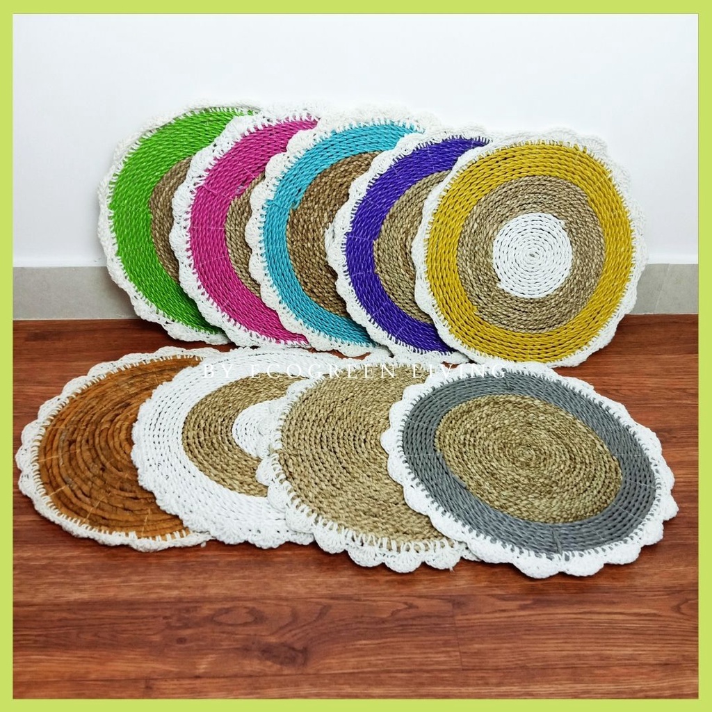 Placemat rajut / Placemat seagrass rajut macrame /placemat macrame