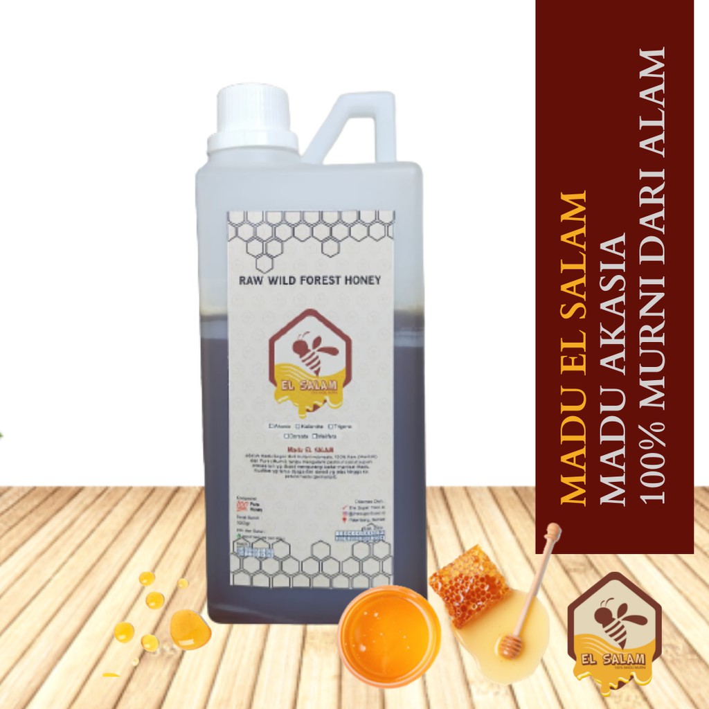 

Madu Murni El Salam Madu Akasia - 1000gr 100% Alami Pure Raw Honey dari Hutan Sumatera Premium Original