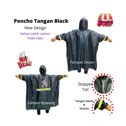 jas hujan ponco big size terbaru mantel kelelawar pria K7V0 plastik ponco Celana Baju Kekinian wanit