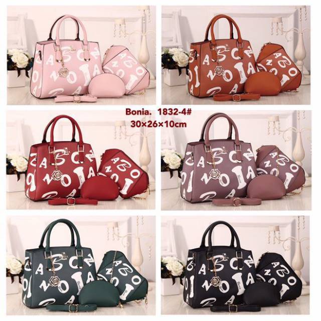 FZ512 BONIA Tote bag SOAVSeries # 1832-4 #Set 3 in one