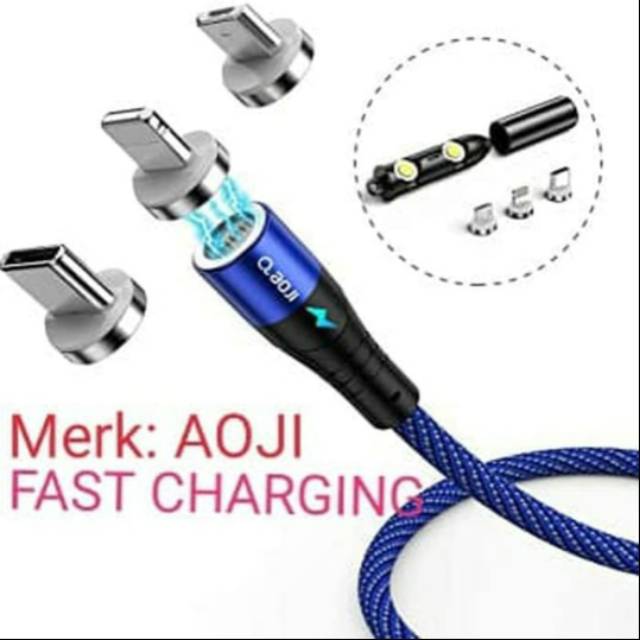 Kabel Data Magnetic Fast Charging Kabel Data Type C / Micro USB / IOS