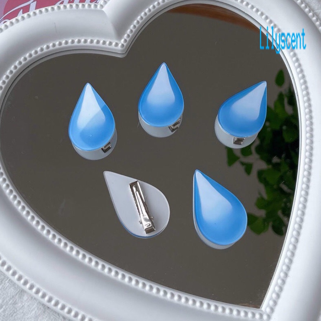 Jepit Rambut Bentuk Water Drop Bahan Akrilik Untuk Anak Perempuan