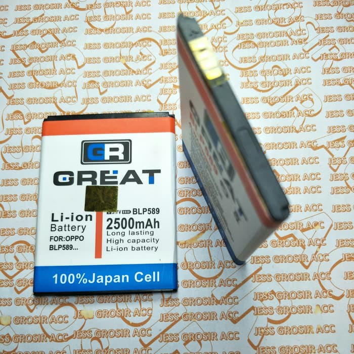 Baterai Battery Batre GREAT Double Power BLP589 BLP-589 For tipe OPPO JOY 3 , R1301 , R3001 , R3007 , Mirror 3 , A11 , A11W