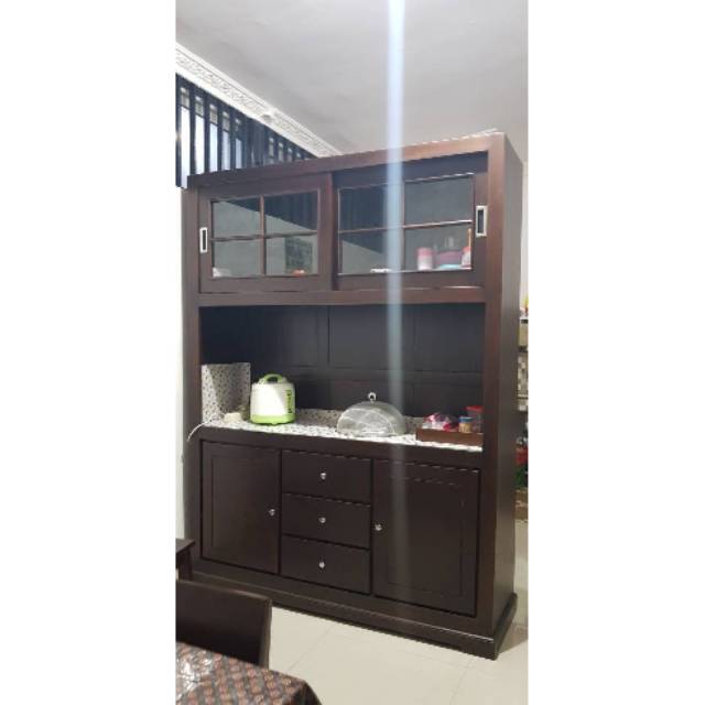 Lemari dapur jati minimalis, lemari jati mebel jepara