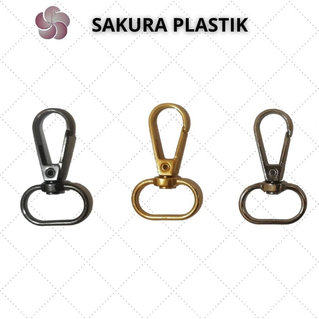 12 PCS KEW KEW KAIT PUTAR BESI 2 CM/ CANTOLAN TAS