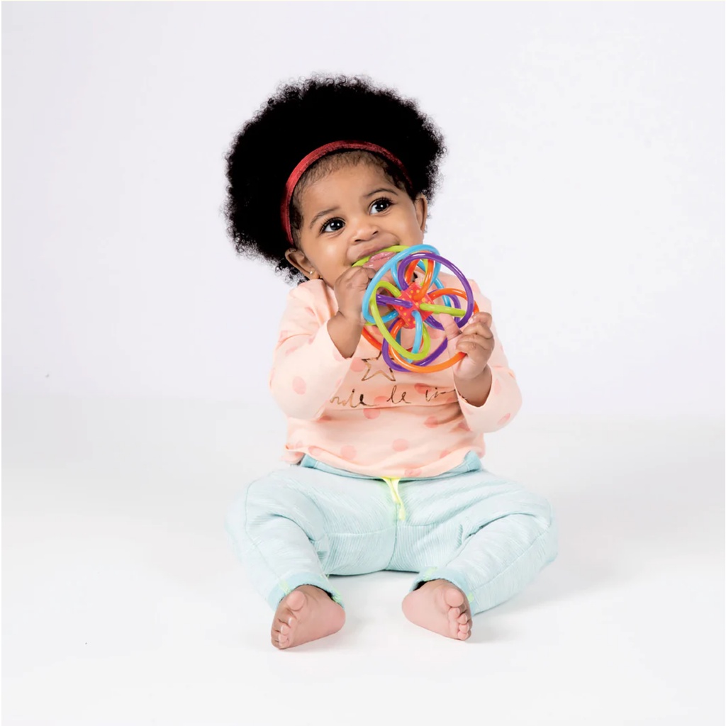 Manhattan Toy Winkel &amp; Skwish - Teether Rattle Teething Toys Mainan Bola Gigitan Anak Bayi Sensory Ball Busy