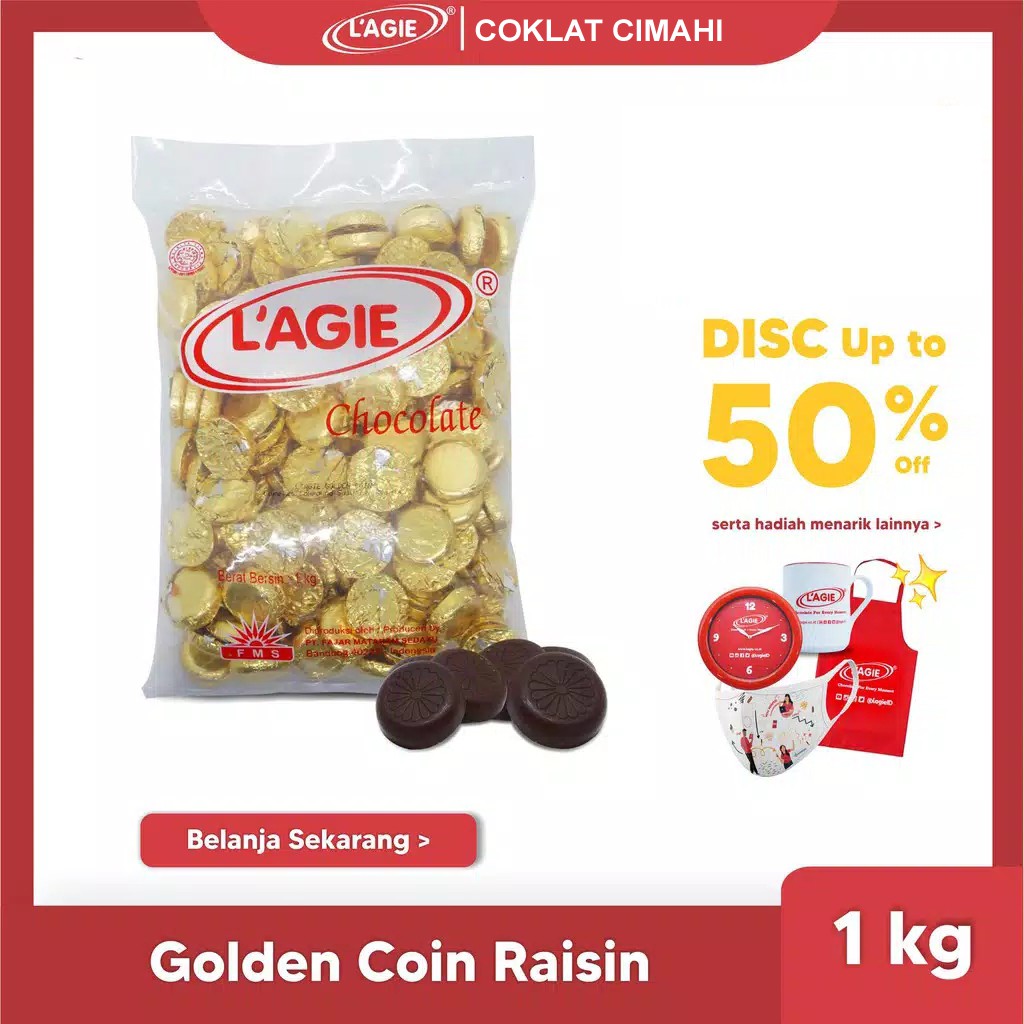 

Coklat Lagie Kiloan Koin Kismis 1kg