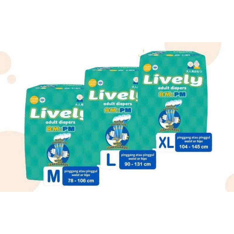 (READY STOK) Lively Adult diapers AM:PM popok dewsa perekat / termurah popok dewasa/ pampers dewasa 