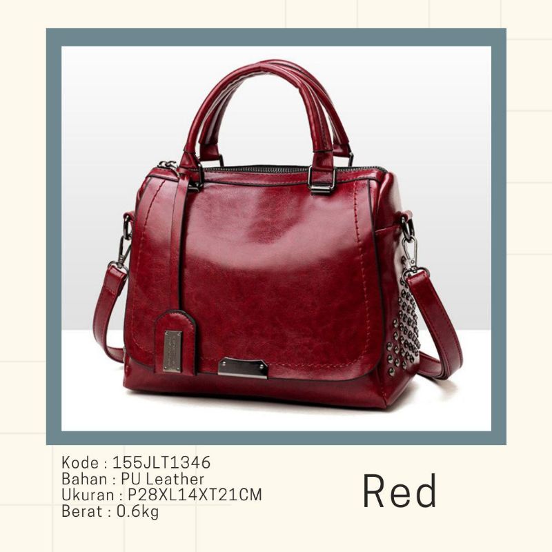 "25-4 TS68.. TAS SELEMPANG BOSTON IMPORT ORIGINAL REAL-PICT TAS IMPORT WANITA REMAJA"