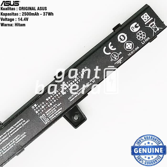 Baterai Ori Asus X451 X451C X451CA X551 X551C X551CA D550 A41N1308