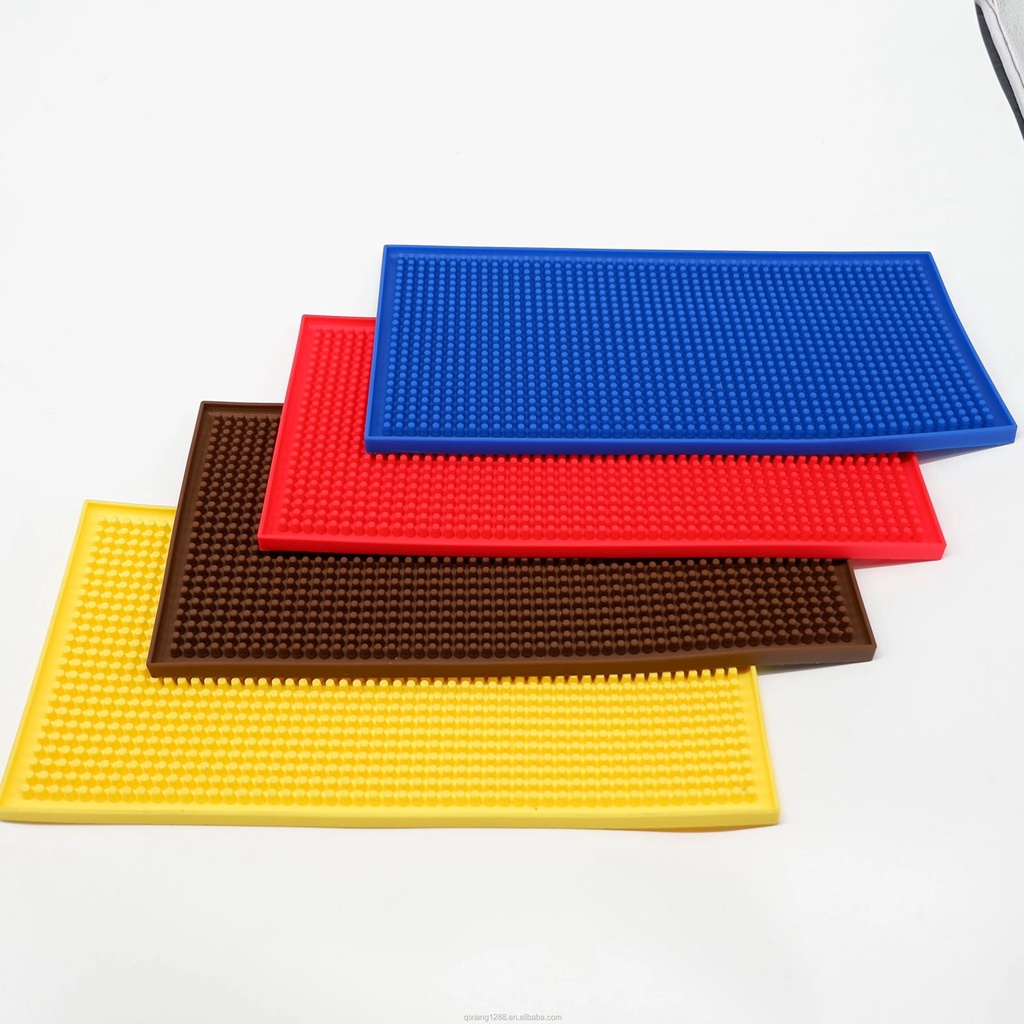 bar mat rubber color anti slip / alas meja pengering tatakan gelas piring dapur anti slip